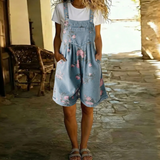 Vanessa - Salopetă din denim cu imprimeu floral — imagine 2