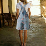Vanessa - Salopetă din denim cu imprimeu floral — imagine 3