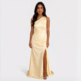 Veronica - rochie lungă din satin — imagine 1