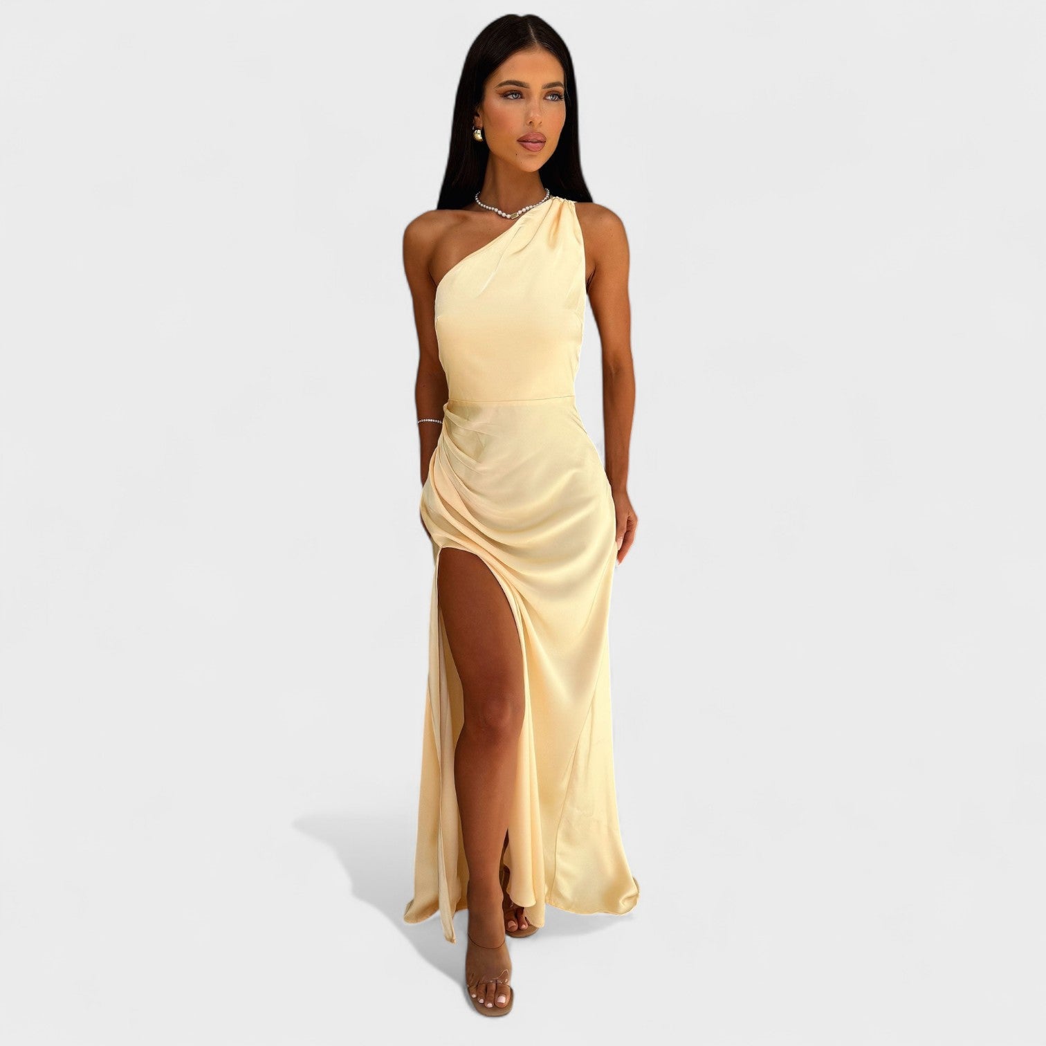 Veronica - rochie lungă din satin — imagine 4