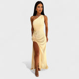 Veronica - rochie lungă din satin — imagine 4
