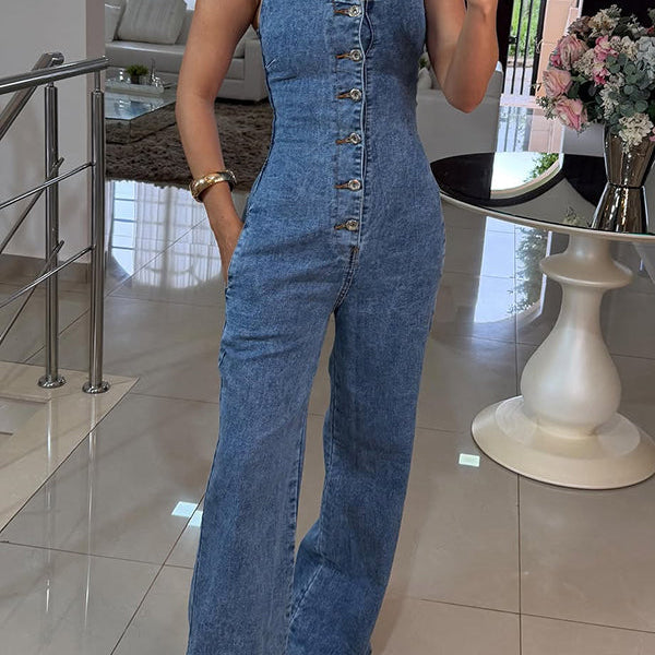 Violet - salopetă din denim — imagine 3