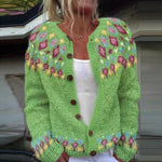 Violet - cardigan islandez retro — imagine 2