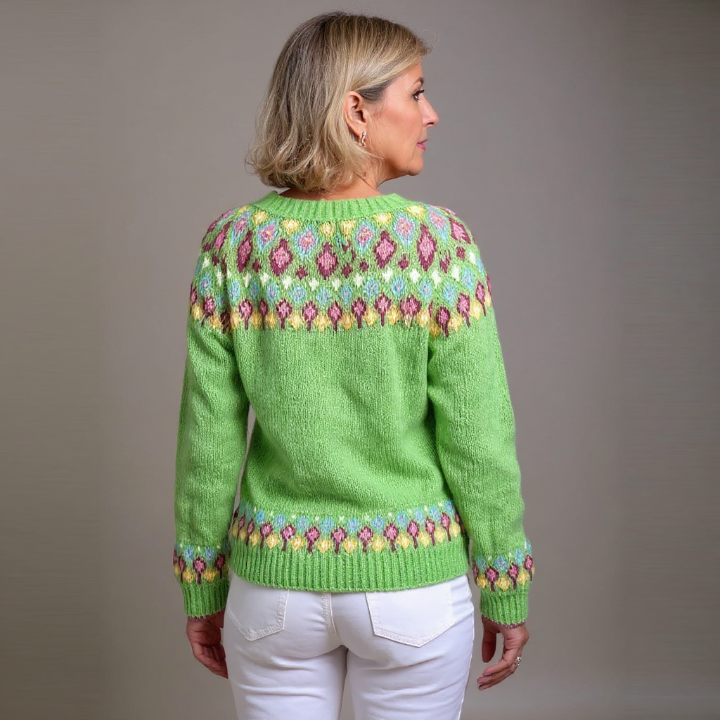 Violet - cardigan islandez retro — imagine 3