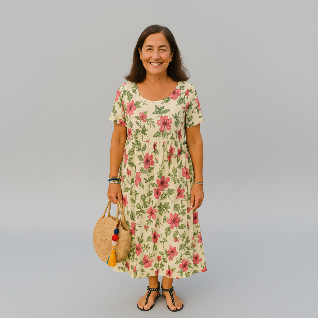 Vivian - rochie maxi cu imprimeu floral — imagine 3