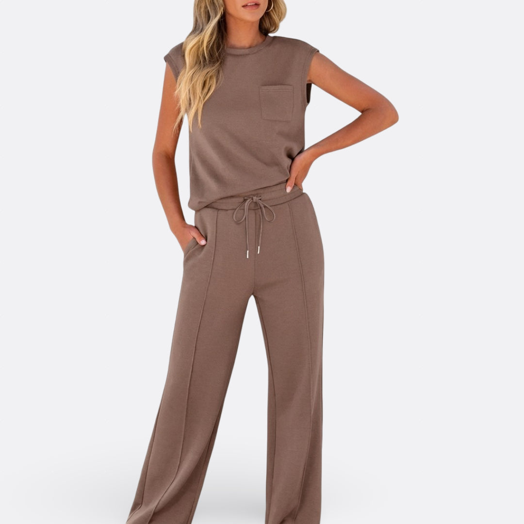 Wendy - set casual din material moale pentru casă — imagine 2