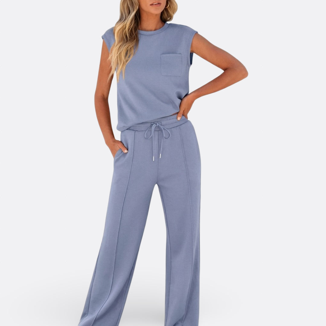 Wendy - set casual din material moale pentru casă — imagine 4