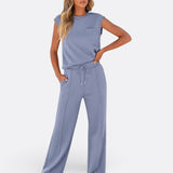 Wendy - set casual din material moale pentru casă — imagine 4