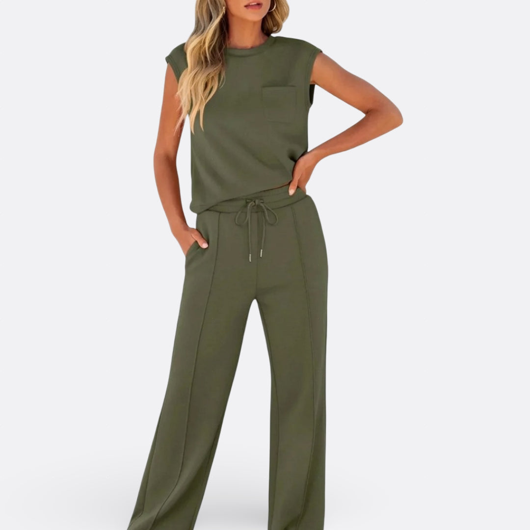 Wendy - set casual din material moale pentru casă — imagine 6