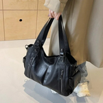 Willow - Geantă de umăr cu fermoar dublu, capacitate mare — imagine 8