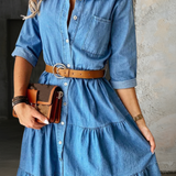 Rochie din denim Willow, casual chic — imagine 3