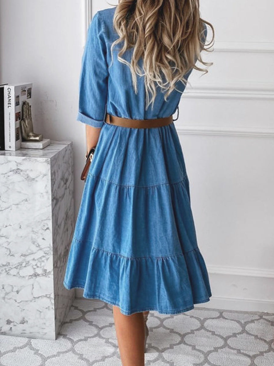 Rochie din denim Willow, casual chic — imagine 4