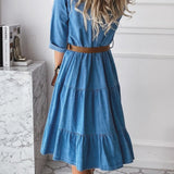 Rochie din denim Willow, casual chic — imagine 4