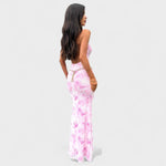 Rochie roz cu imprimeu floral Zoe — imagine 4
