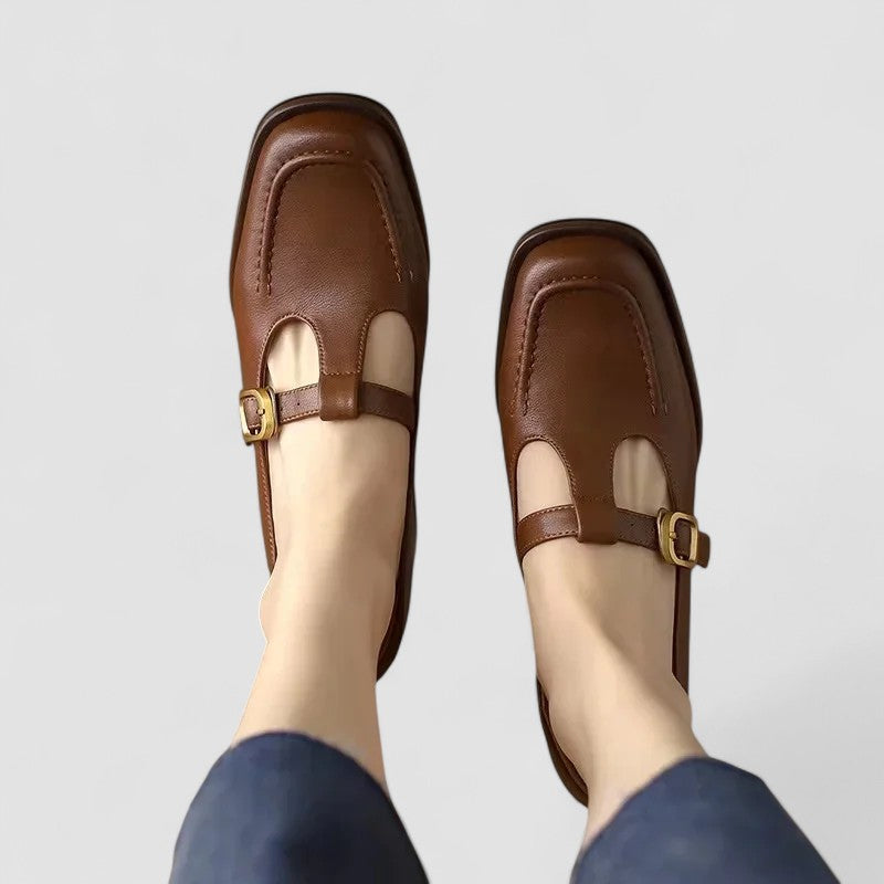 Pantofi Mary Jane cu șiretură în T Zoe — imagine 1