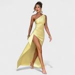 Rochie asimetrică din satin Zoey — imagine 5