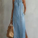 Rochie retro din dantelă din denim Zoey — imagine 2